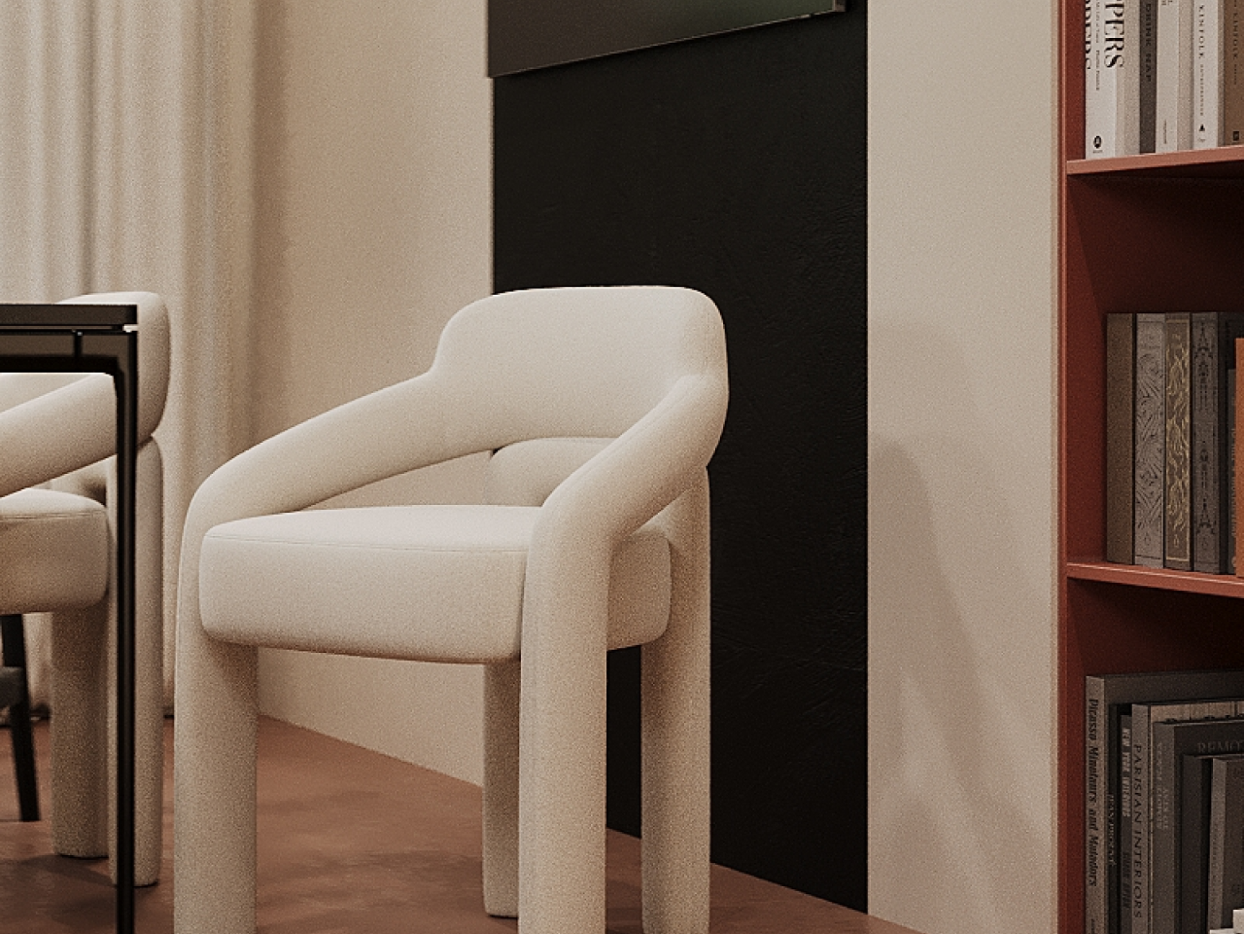 Переговорная «Переговорная комната в черно-белом стиле до 8 человек» – фото №3