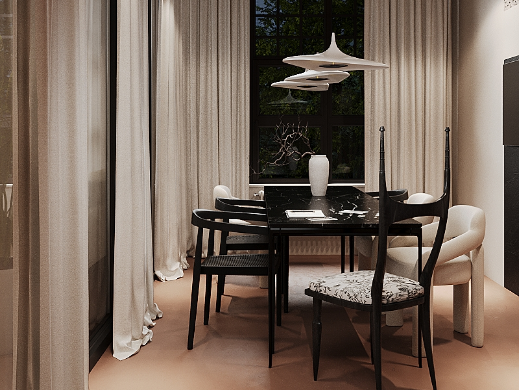 Переговорная «Переговорная комната в черно-белом стиле до 8 человек» – фото №2